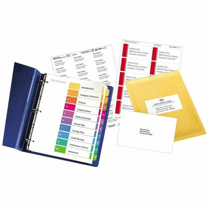 Avery Ready Index Table of Content Dividers - 250 x Divider(s) - 10 Printed Tab(s) - 1-10 - 10 Tab(s)/Set - 1 Box