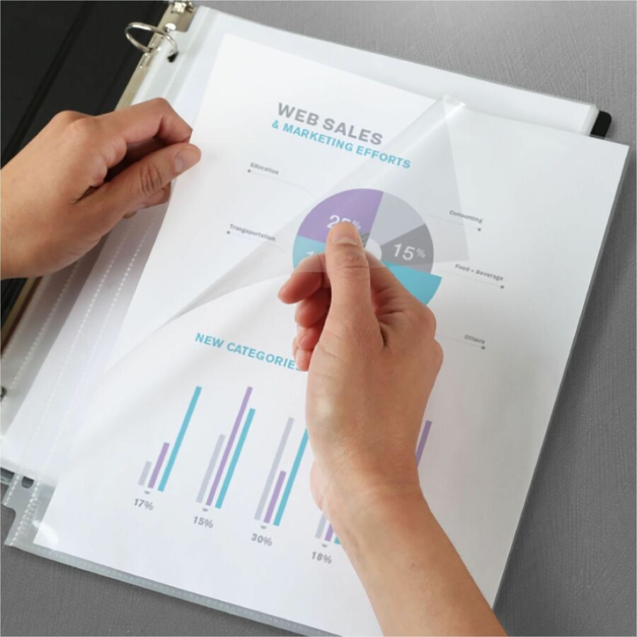 Avery® Quick Load Nonglare Sheet Protectors, Acid-Free, Archival Safe, 50 Protectors - For Letter 8 1/2" x 11" Sheet - 3