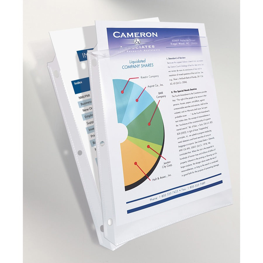 Avery® Super-Heavyweight Sheet Protectors - 10 x Sheet Capacity - For Letter 8 1/2" x 11" Sheet - 3 x Holes - Ring Binde