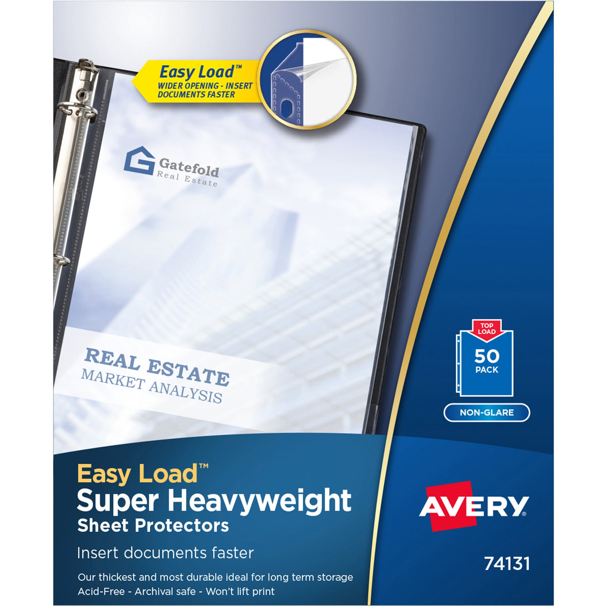 Avery® Super-Heavyweight Sheet Protectors - 10 x Sheet Capacity - For Letter 8 1/2" x 11" Sheet - 3 x Holes - Ring Binde