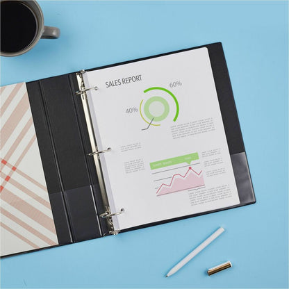 Avery® Standard Binder, 1.5" Round Rings, Black Binder (03401) - 1 1/2" Binder Capacity - Letter - 8 1/2" x 11" Sheet Si