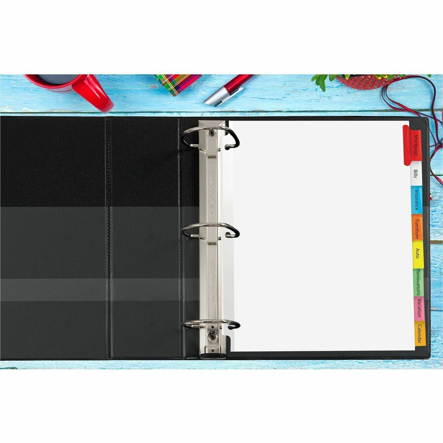 Avery Big Tab Insertable Extra Wide Dividers - 8 x Divider(s) - 8 Tab(s) - 8 - 8 Tab(s)/Set - 9.3" Divider Width x 11.12