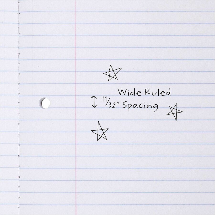 Mead Neatbook One-subject Notebook - 80 Sheets - Ruled Margin - 8" x 10 1/2" Sheet Size - White Paper - Green, Blue, Red