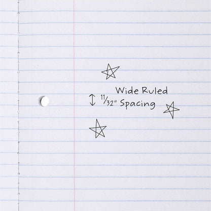 Mead Neatbook One-subject Notebook - 80 Sheets - Ruled Margin - 8" x 10 1/2" Sheet Size - White Paper - Green, Blue, Red