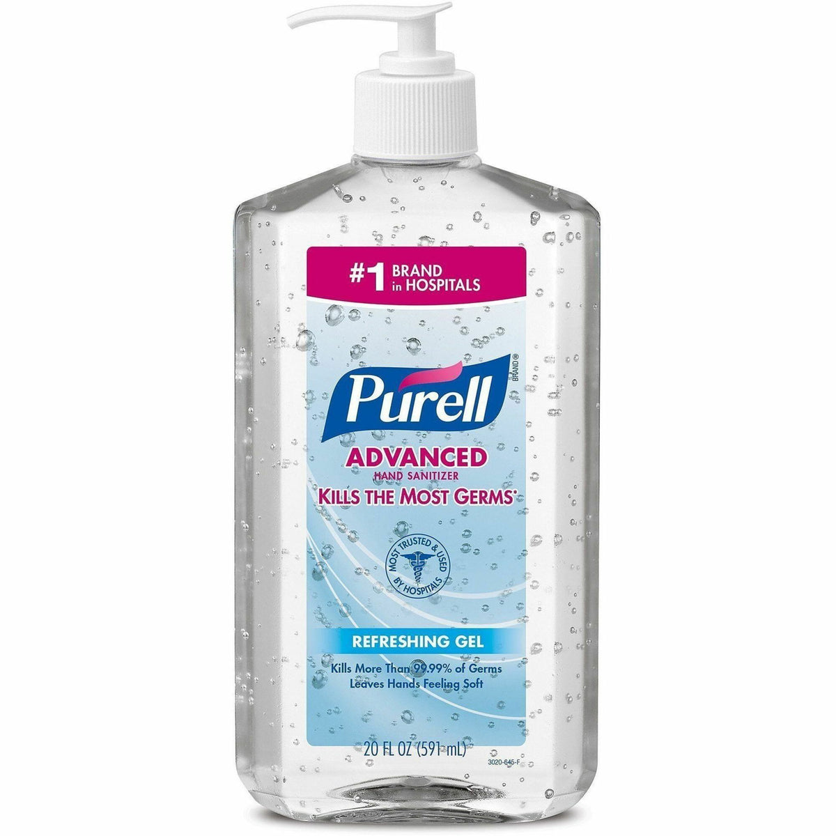 PURELL® Advanced Hand Sanitizer - Clean Scent - 20 fl oz - Pump Bottle Dispenser - Kill Germs - Hand, Skin - Moisturizin
