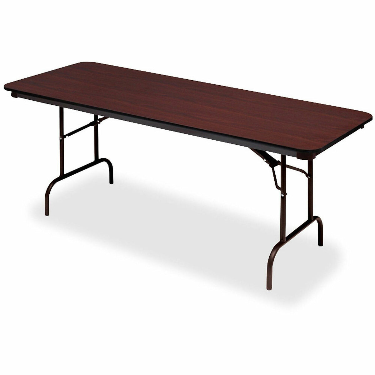 Iceberg Premium Wood Laminate Folding Table - Melamine Rectangle Top - Traditional Style - 300 lb Capacity - 1 Each