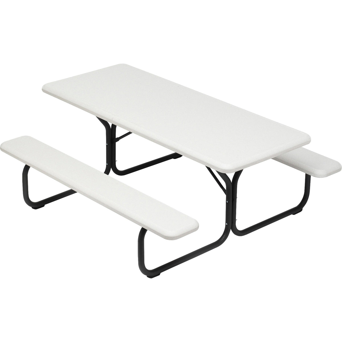 Iceberg IndestrucTable TOO 1200 Series 65923 Commercial Grade Picnic Table - Gray Frame Color - Steel Frame Material - P