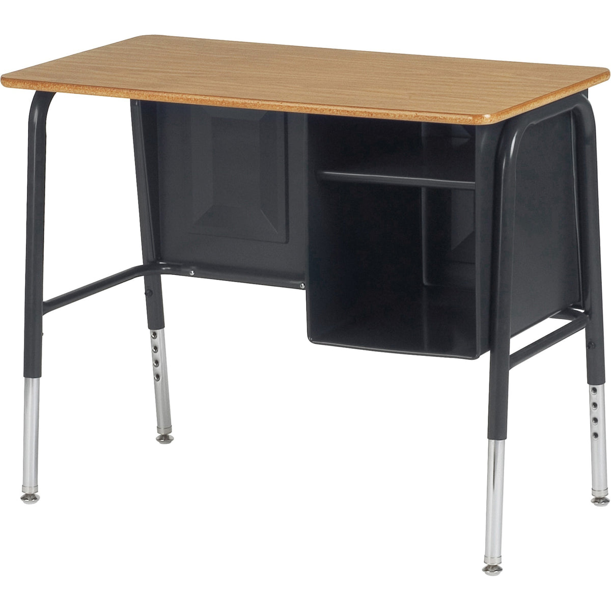 Virco Junior Executive 765 Student Desk - Laminated Rectangle Top - Adjustable Height - 22" to 30" Adjustment - 1 Each