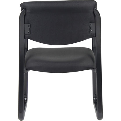 Boss Guest Chair - Black Seat Color - Fabric Seat Material - Black Frame Color - Metal Frame Material - Sled Base - 1 Ea