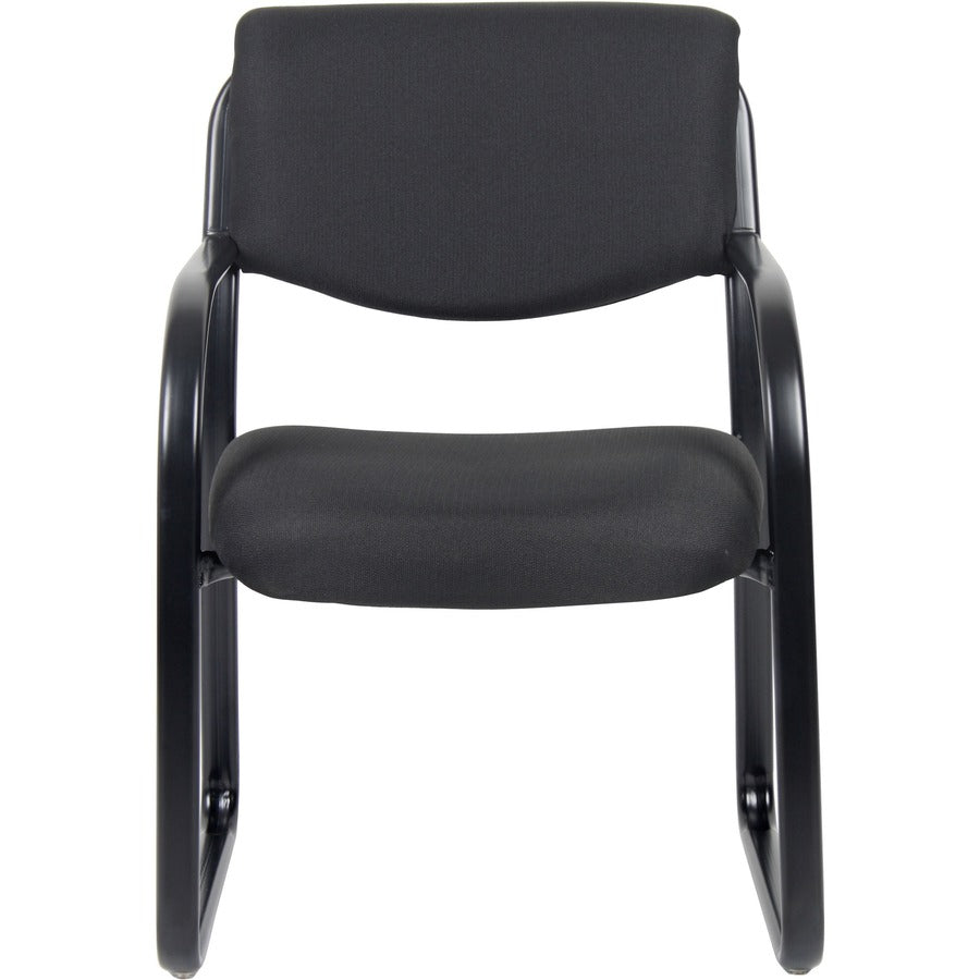 Boss Guest Chair - Black Seat Color - Fabric Seat Material - Black Frame Color - Metal Frame Material - Sled Base - 1 Ea