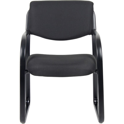 Boss Guest Chair - Black Seat Color - Fabric Seat Material - Black Frame Color - Metal Frame Material - Sled Base - 1 Ea
