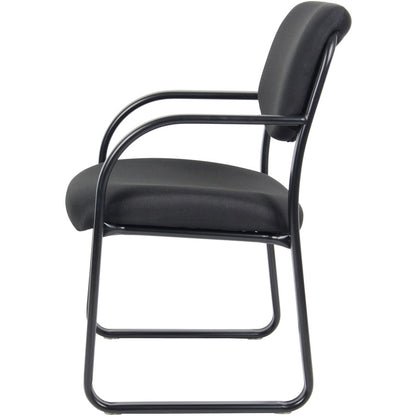 Boss Guest Chair - Black Seat Color - Fabric Seat Material - Black Frame Color - Metal Frame Material - Sled Base - 1 Ea
