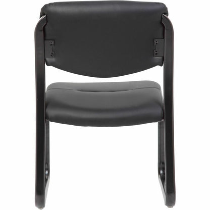 Boss Guest Chair - Black Seat Color - LeatherPlus Seat Material - Black Frame Color - Steel Frame Material - Sled Base -