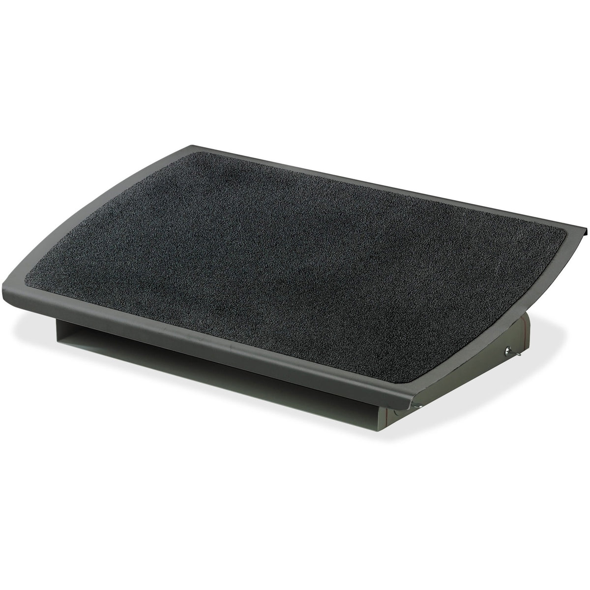 3M Ergonomic Adjustable Footrest - 4" to 4.75" Adjustable Height - 30° Tilt - Gray - 1 Each