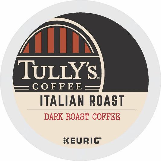 Tully's® Coffee K-Cup Italian Roast Coffee - Compatible with Keurig Brewer - Regular - Dark - K-Cup - Italian Roast - 24