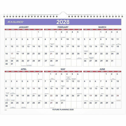 At-A-Glance Wall Calendar - Medium - Julian Dates - Monthly - 12 Month - January 2027 to December 2027 - 1 Week Single P