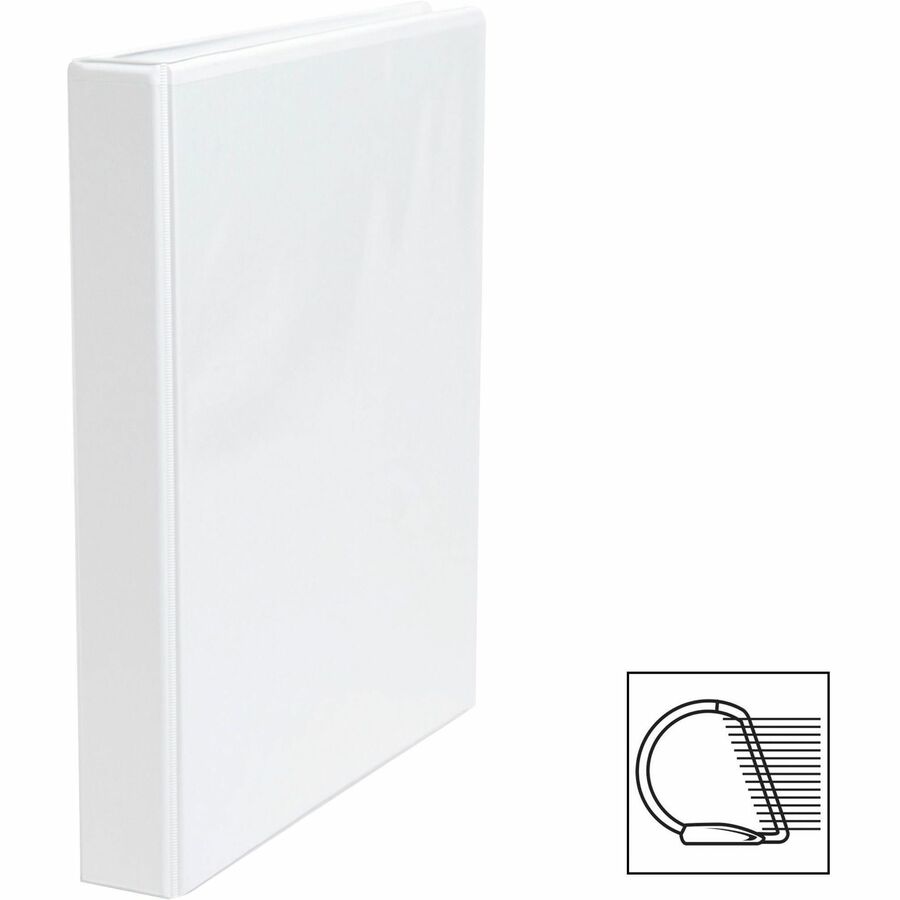 Business Source Basic D-Ring View Binder - 1" Binder Capacity - Letter - 8 1/2" x 11" Sheet Size - 240 Sheet Capacity - 