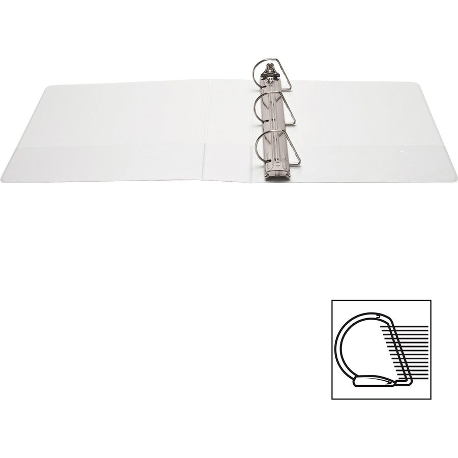 Business Source Basic D-Ring White View Binders - 2" Binder Capacity - Letter - 8 1/2" x 11" Sheet Size - Fastener: D-Ri