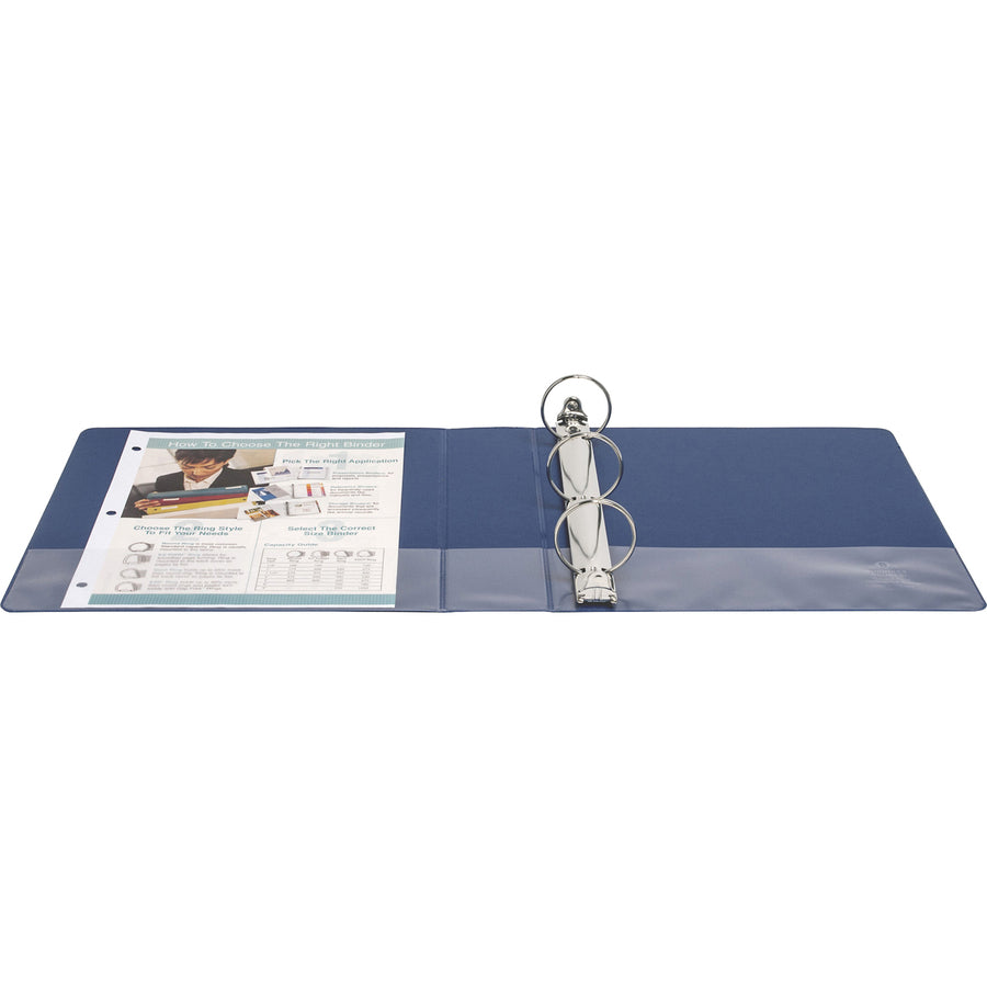 Business Source Basic Round Ring Binders - 2" Binder Capacity - Letter - 8 1/2" x 11" Sheet Size - Fastener: Round Ring 