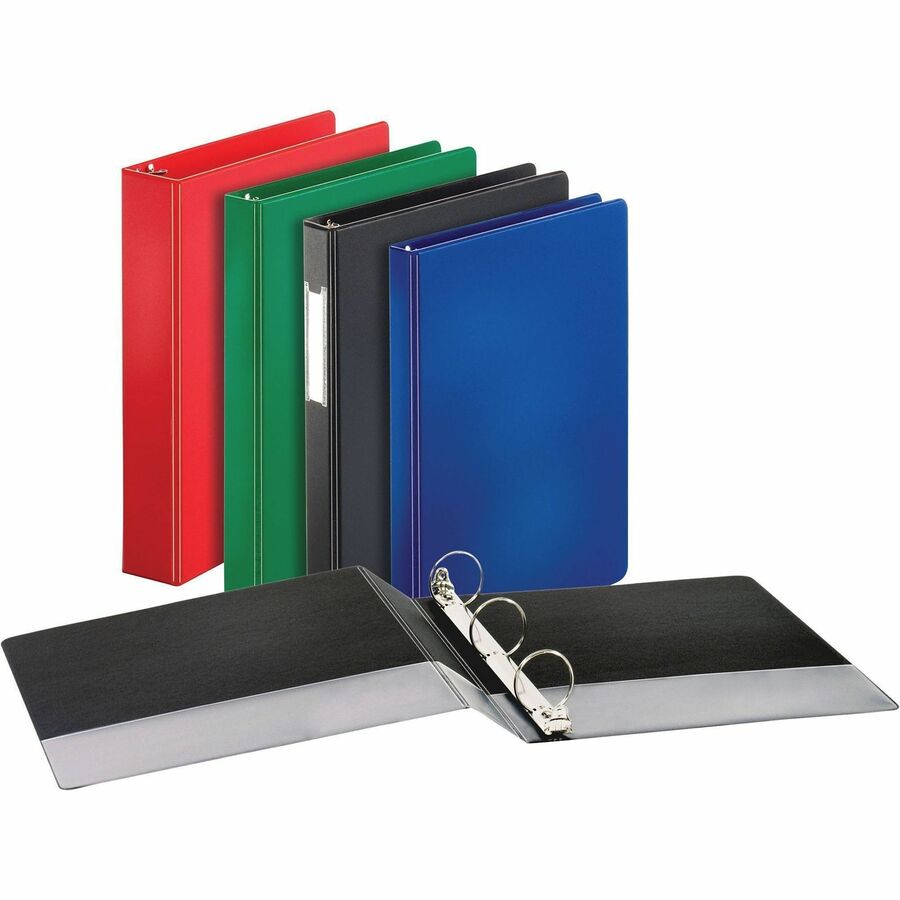 Business Source Basic Round Ring Binders - 1/2" Binder Capacity - Letter - 8 1/2" x 11" Sheet Size - 125 Sheet Capacity 