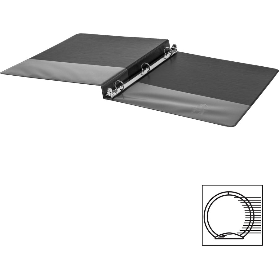Business Source Basic Round Ring Binders - 1/2" Binder Capacity - Letter - 8 1/2" x 11" Sheet Size - 125 Sheet Capacity 