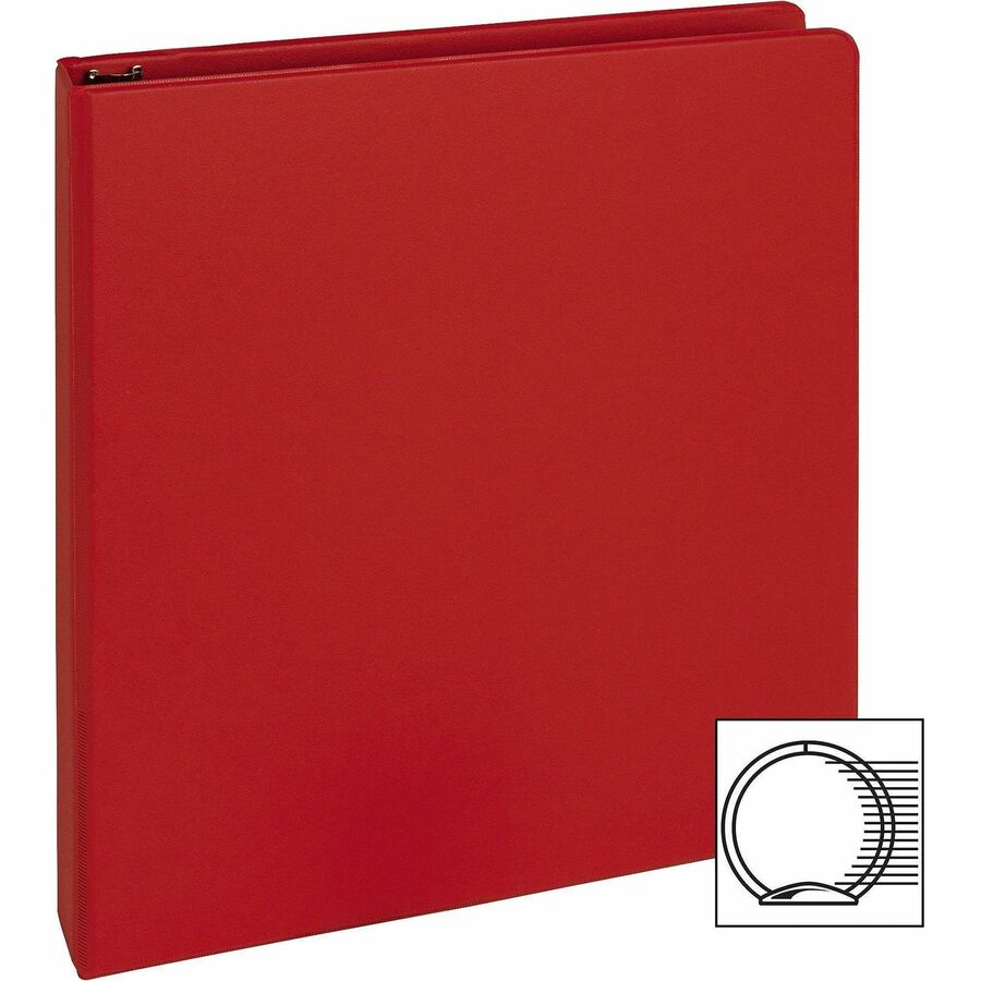 Business Source Basic Round Ring Binders - 1" Binder Capacity - Letter - 8 1/2" x 11" Sheet Size - 225 Sheet Capacity - 