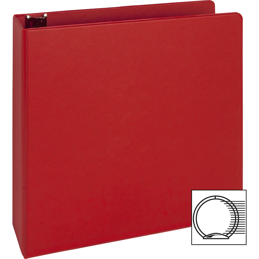 Business Source Basic Round Ring Binders - 2" Binder Capacity - Letter - 8 1/2" x 11" Sheet Size - Fastener: Round Ring 