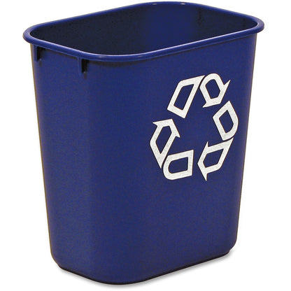 Rubbermaid Commercial 13 QT Standard Deskside Recycling Wastebasket - 3.25 gal Capacity - Rectangular - Compact, Durable