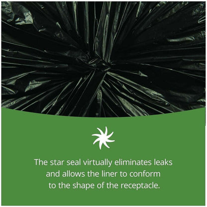 Stout Recycled Content Trash Bags - 45 gal/75 lb Capacity - 48" Length x 40" Width x 1.50 mil (38 Micron) Thickness - Br