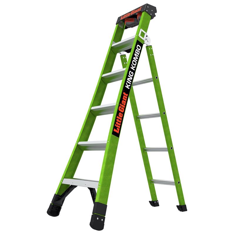 Little Giant King Kombo Professional 2.0 10 ft. H Fiberglass Telescoping Multi-Position Ladder Type