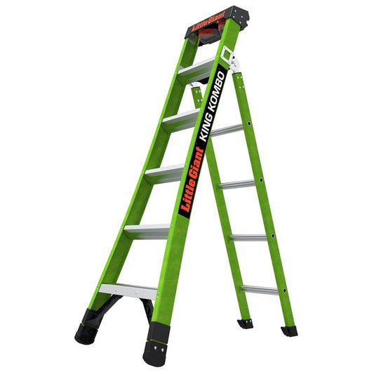 Little Giant King Kombo Professional 2.0 10 ft. H Fiberglass Telescoping Multi-Position Ladder Type