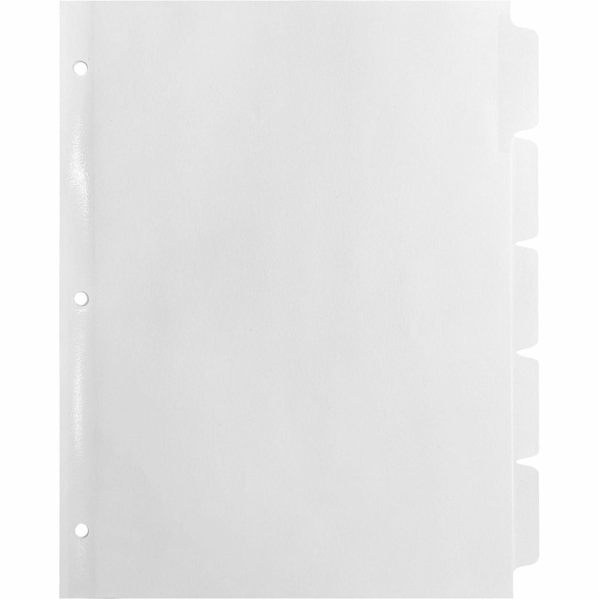 Business Source Punched Laser Index Dividers - 5 Blank Tab(s) - 5 Tab(s)/Set - 8.5" Divider Width x 11" Divider Length -