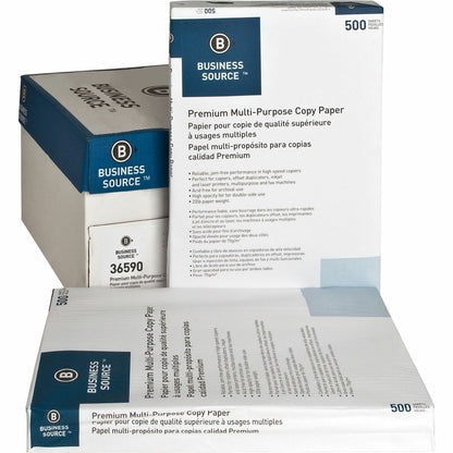Business Source Premium Multipurpose Copy Paper - White - 92 Brightness - Ledger/Tabloid - 11" x 17" - 20 lb Basis Weigh
