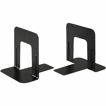 Business Source Heavy-gauge Steel Book Supports - 5.25" Height x 5" Width x 4.75" Depth - Desktop - 2 / Pair