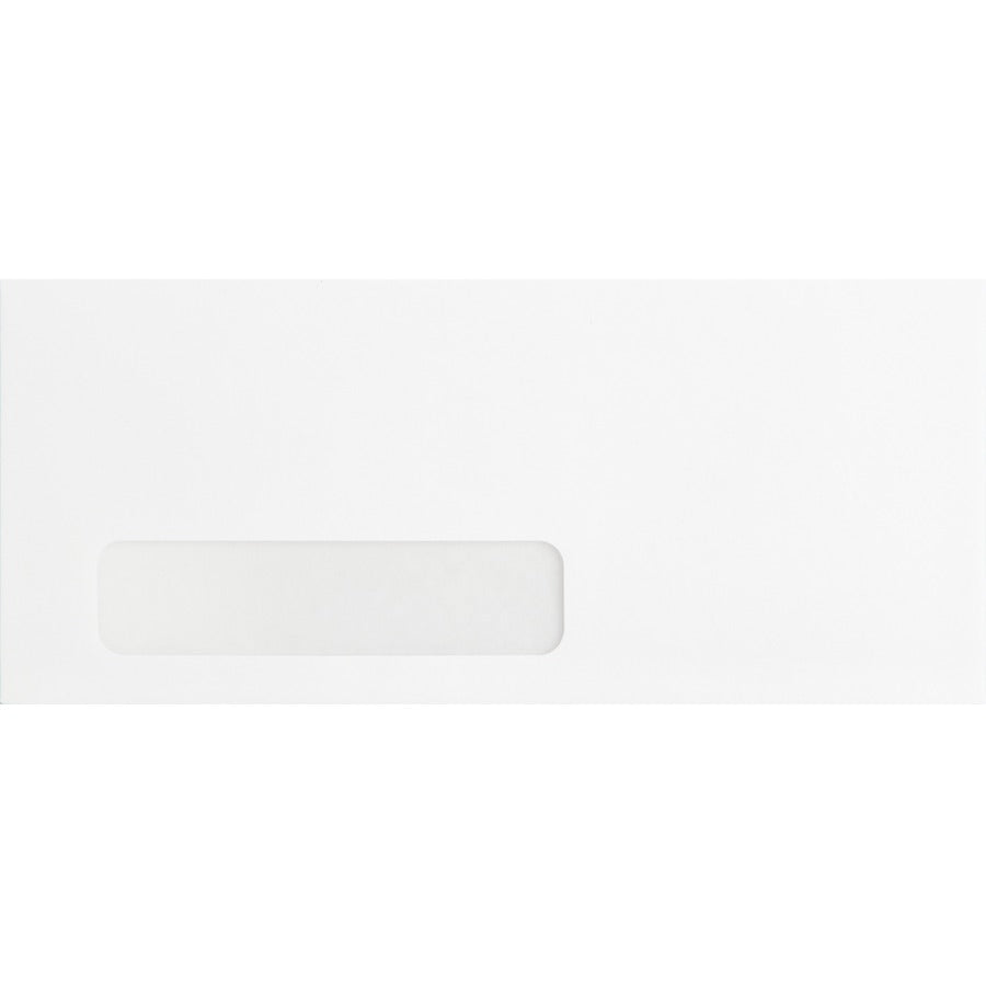 Business Source Economical No. 10 Window Envelope - Single Window - #10 - 9 1/2" Width x 4 1/8" Length - 24 lb - White -