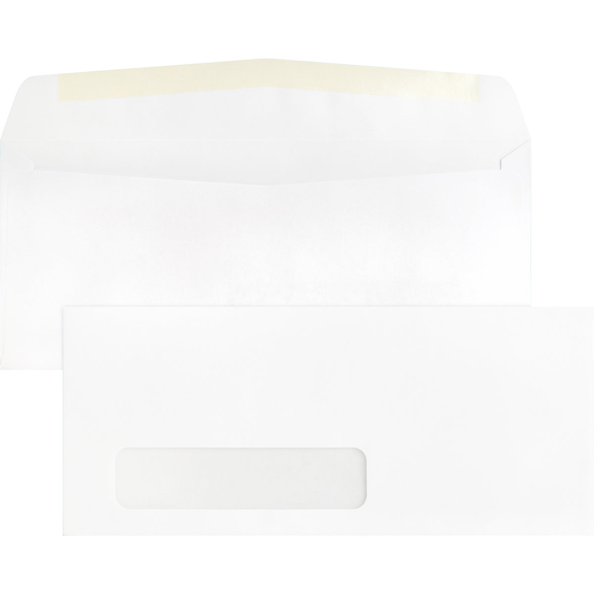 Business Source Economical No. 10 Window Envelope - Single Window - #10 - 9 1/2" Width x 4 1/8" Length - 24 lb - White -