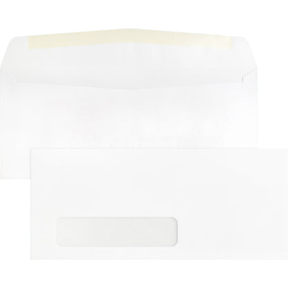 Business Source Economical No. 10 Window Envelope - Single Window - #10 - 9 1/2" Width x 4 1/8" Length - 24 lb - White -