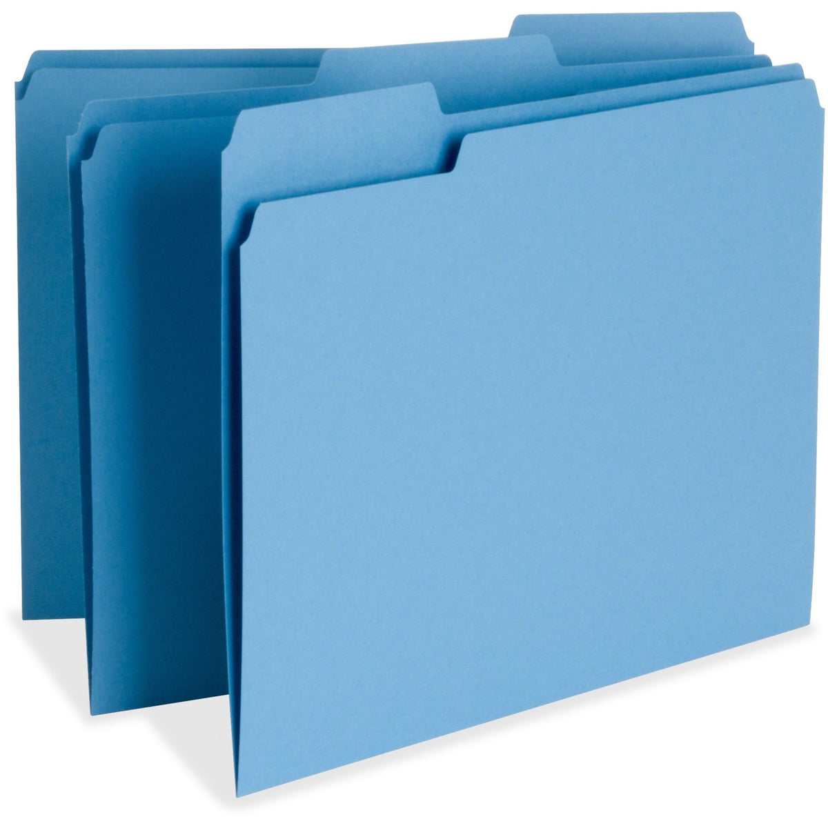 Business Source 1/3 Tab Cut Letter Recycled Top Tab File Folder - 8 1/2" x 11" - Top Tab Location - Assorted Tab Positio