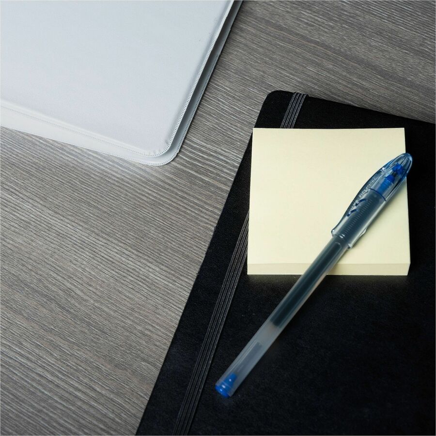 Business Source Yellow Repostionable Adhesive Notes - 3" Flag/Note Width x 3" Flag/Note Length - Square - Yellow - 24 / 