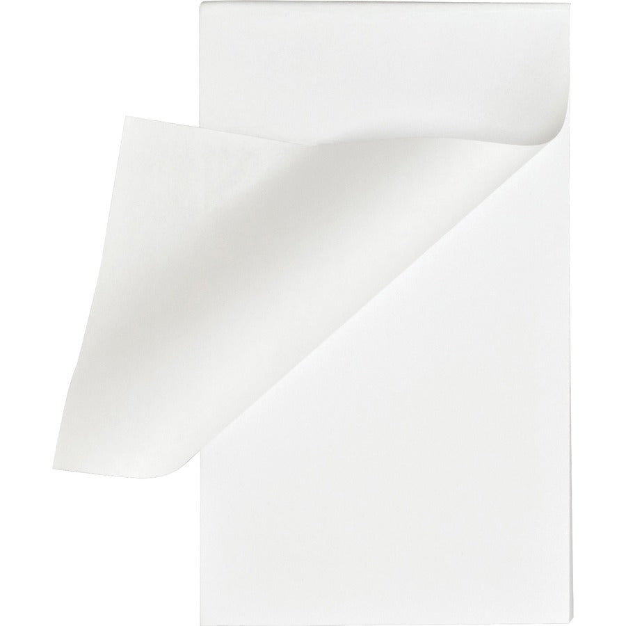 Business Source Plain Memo Pads - 100 Sheets - Plain - Glued - Unruled Front Ruling - 15 lb Basis Weight - 3" x 5" Sheet
