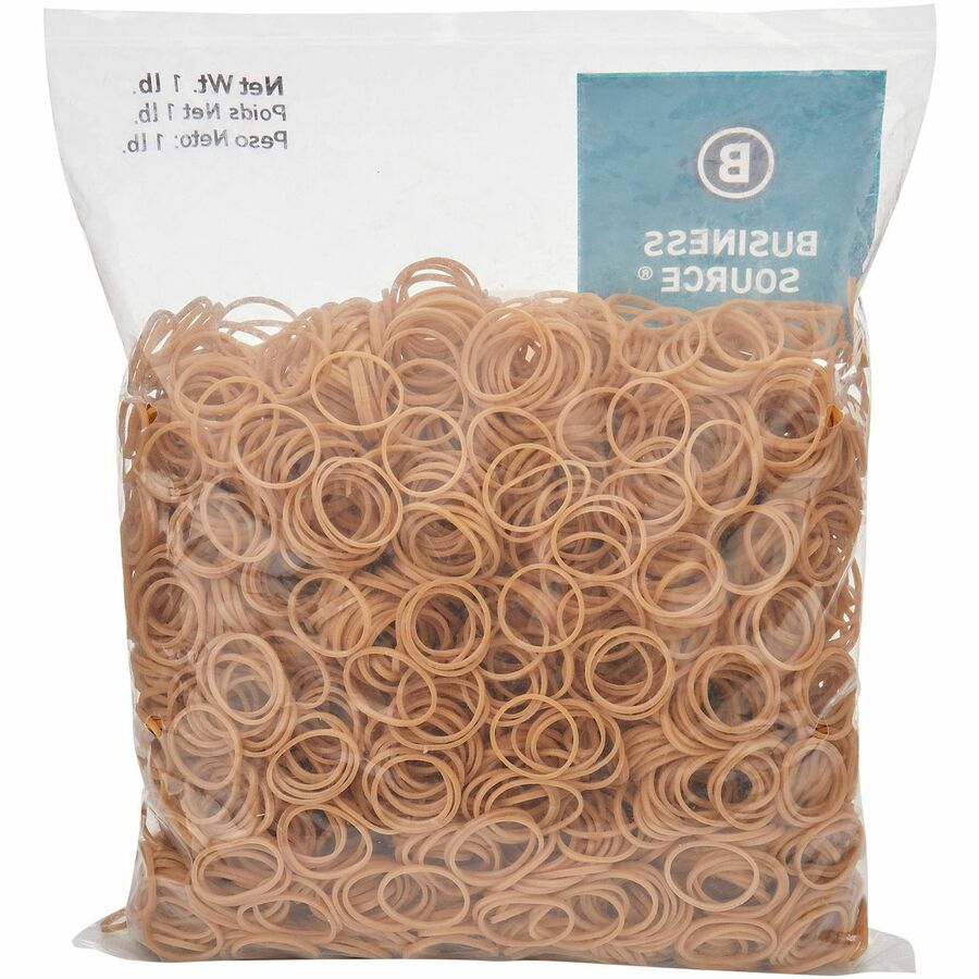 Business Source Quality Rubber Bands - Size: #10 - 1.3" Length x 0.1" Width - Sustainable - Rubber - Crepe - 3700 / Pack