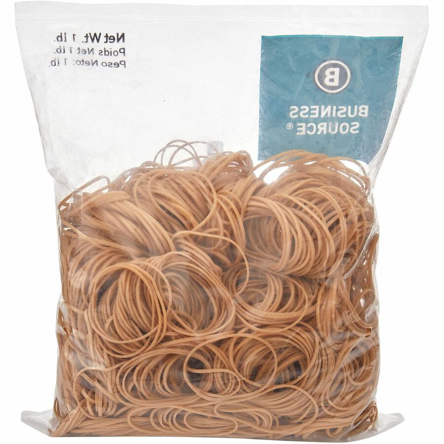 Business Source Quality Rubber Bands - Size: #16 - 2.5" Length x 0.1" Width - Sustainable - Rubber - Crepe - 1800 / Pack