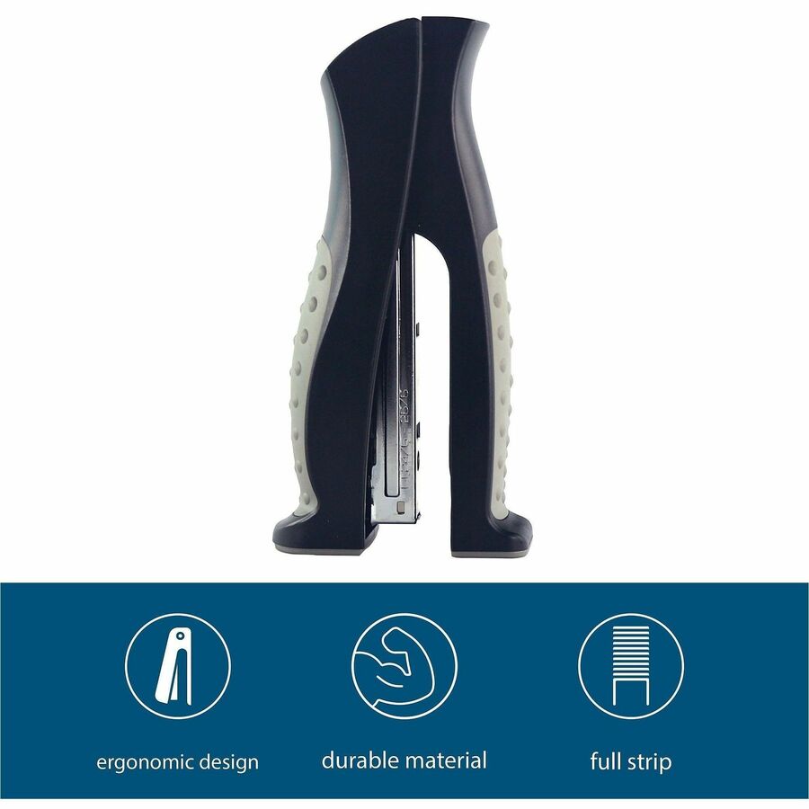 Business Source Full Strip Vertical Desk Stapler - Staples Upto 20 Sheet of 80g/m² Paper - Holds Upto 210 Staple - Full 