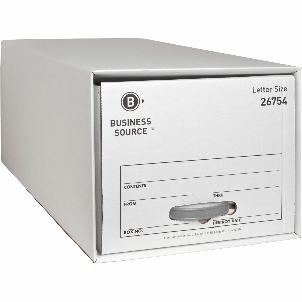 Business Source Drawer Storage Boxes - External Dimensions: 12.5" Width x 23.3" Depth x 10.3" Height - Media Size Suppor