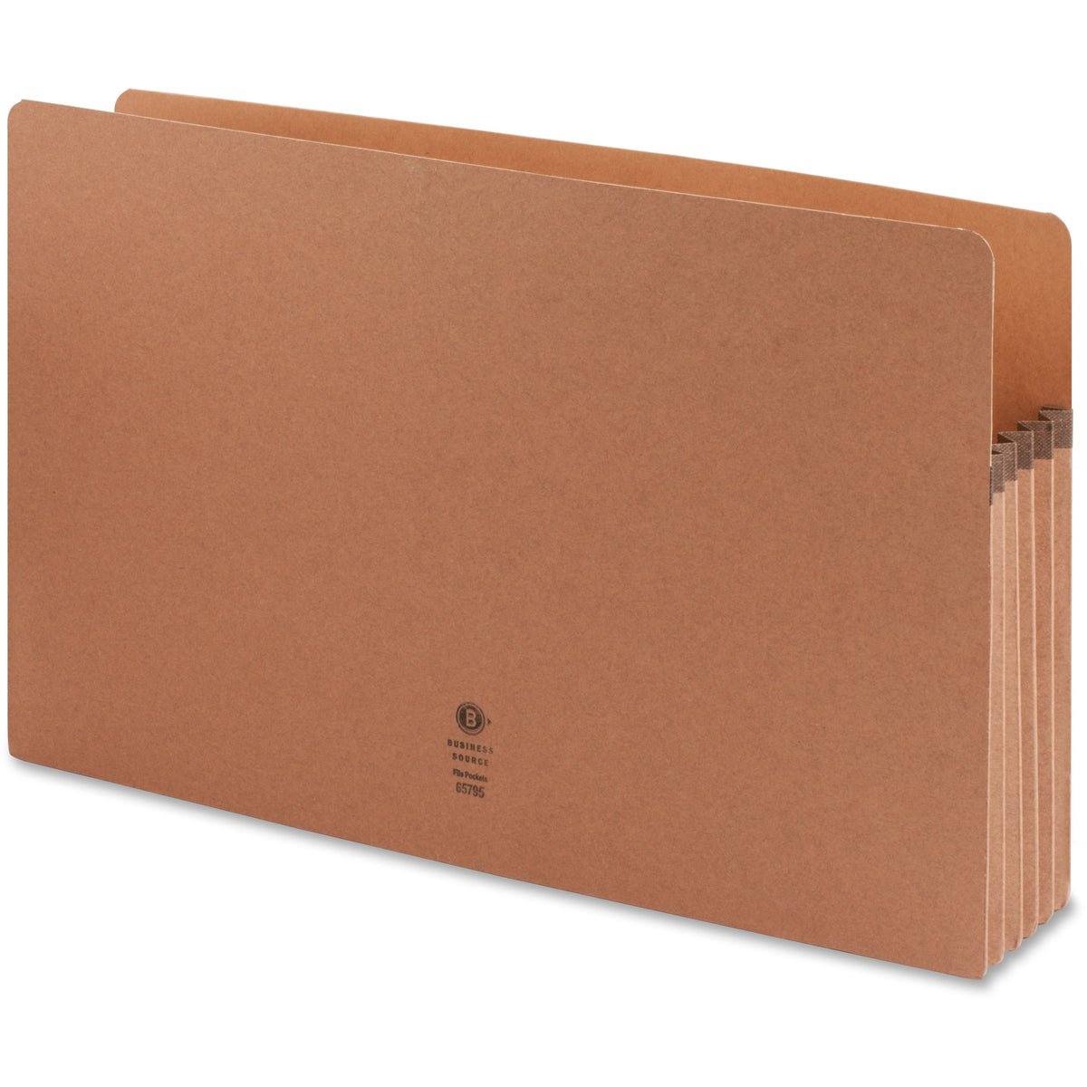 Business Source Legal Recycled File Pocket - 8 1/2" x 14" - 5 1/4" Expansion - Redrope - Redrope - 10 / Box