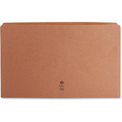 Business Source Legal Recycled File Pocket - 8 1/2" x 14" - 5 1/4" Expansion - Redrope - Redrope - 10 / Box