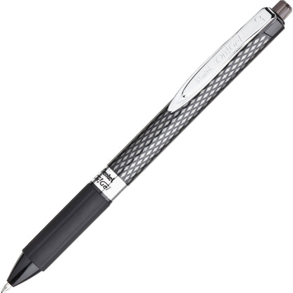 Pentel OH! Medium Point Gel Pens - 0.7 mm Medium Pen Point - Black Ink - Gel-based - Carbon Fiber Barrel - 12 / Dozen
