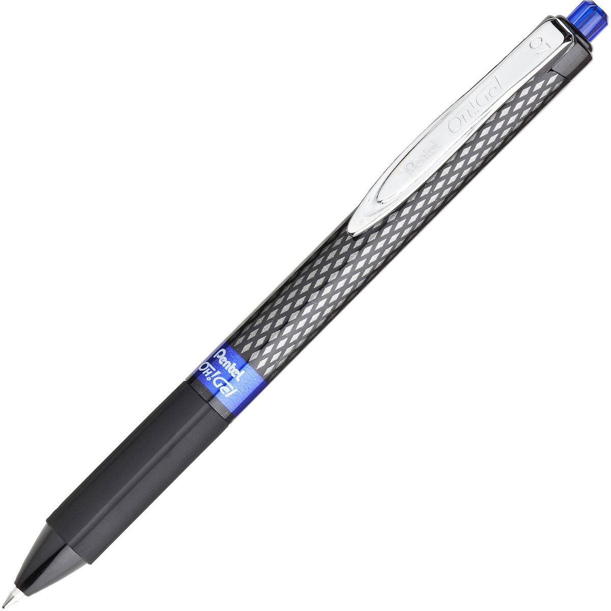 Pentel OH! Medium Point Gel Pens - 0.7 mm Medium Pen Point - Blue Ink - Gel-based - Carbon Fiber Barrel - 12 / Dozen