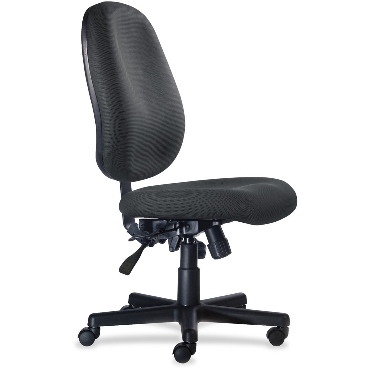 9 to 5 Seating Agent 1660 Armless Mid-Back Task Chair - Coal Seat Color - Polyester Seat Material - Acrylic Back Materia