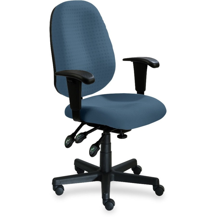 9 to 5 Seating Agent 1660 Mid-Back Task Chair with Arms - Peacock Seat Color - Polyester Seat Material - Acrylic Back Ma